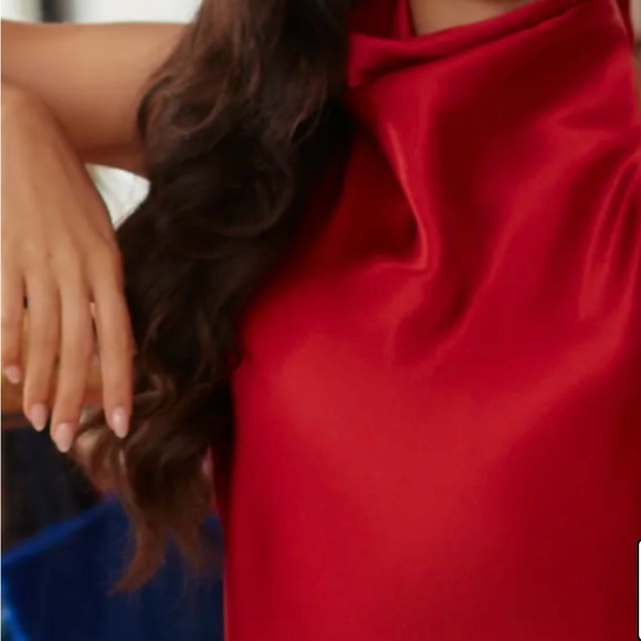 Betsy & Adam Halter Charmeuse Evening Dress  Like New sz 12 - Picture 5 of 8